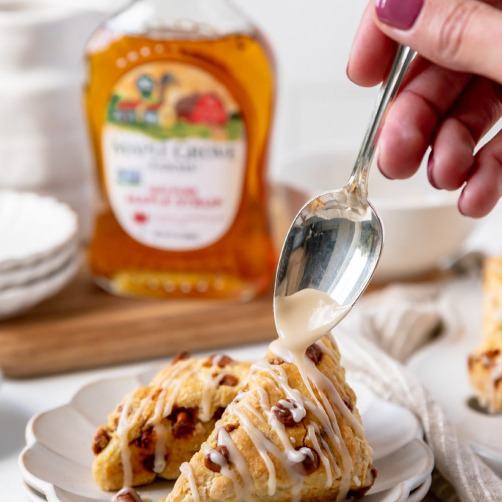 Cinnamon Maple Chip Scones