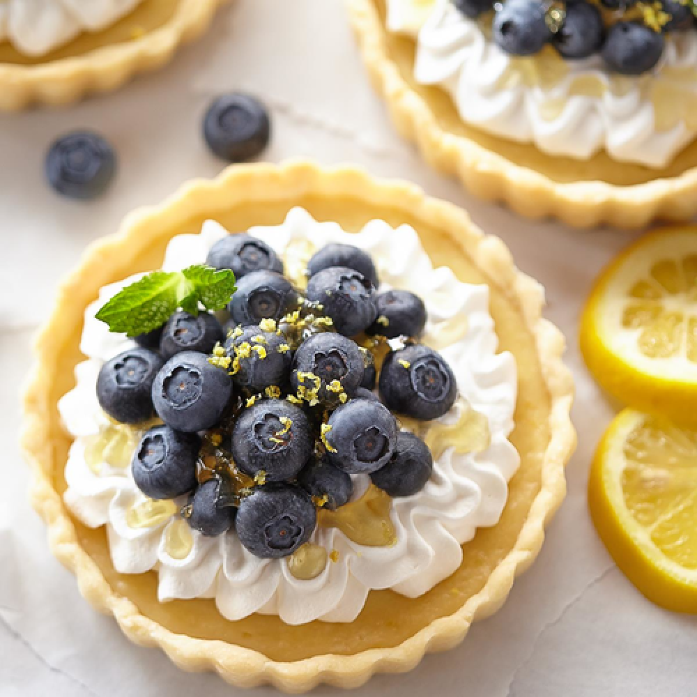 lemon-blueberry-tartlets lemon-blueberry-tartlets